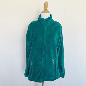 Teal French Laundry Fleece full zip Jacket